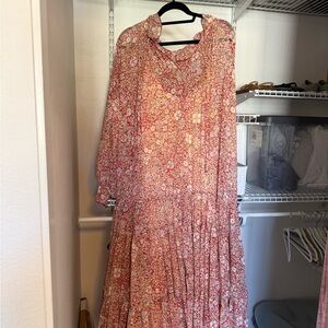 free people red dress